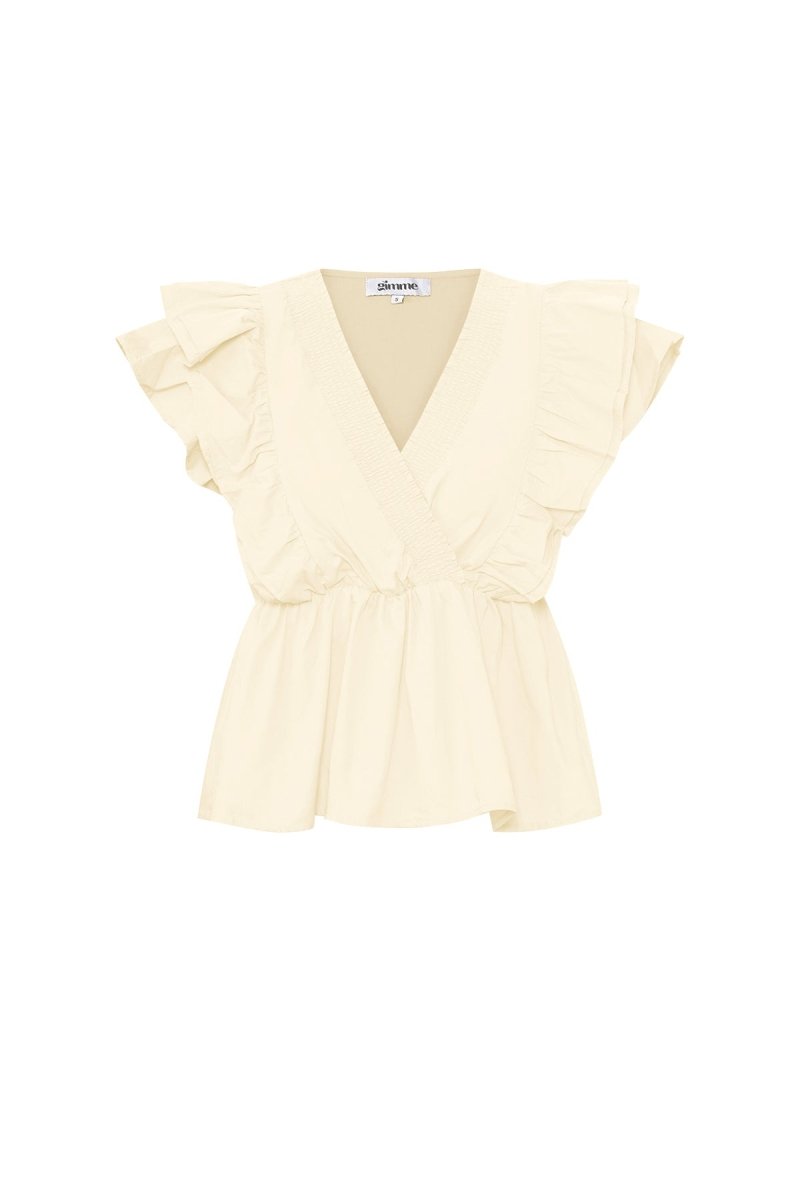 The Elara Ruffle – Sleeveless Elegant Top - Velaris Femme