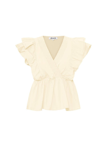 The Elara Ruffle – Sleeveless Elegant Top - Velaris Femme