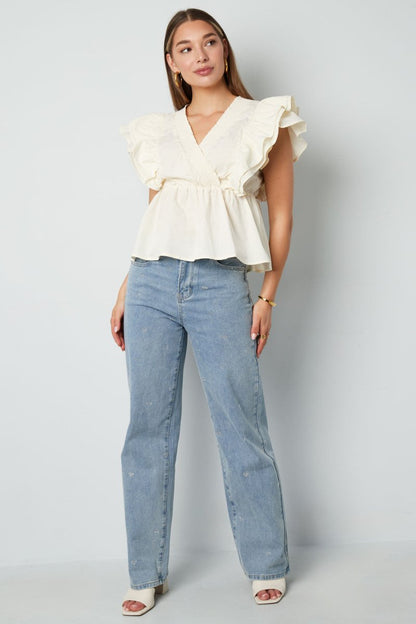 The Elara Ruffle – Sleeveless Elegant Top - Velaris Femme