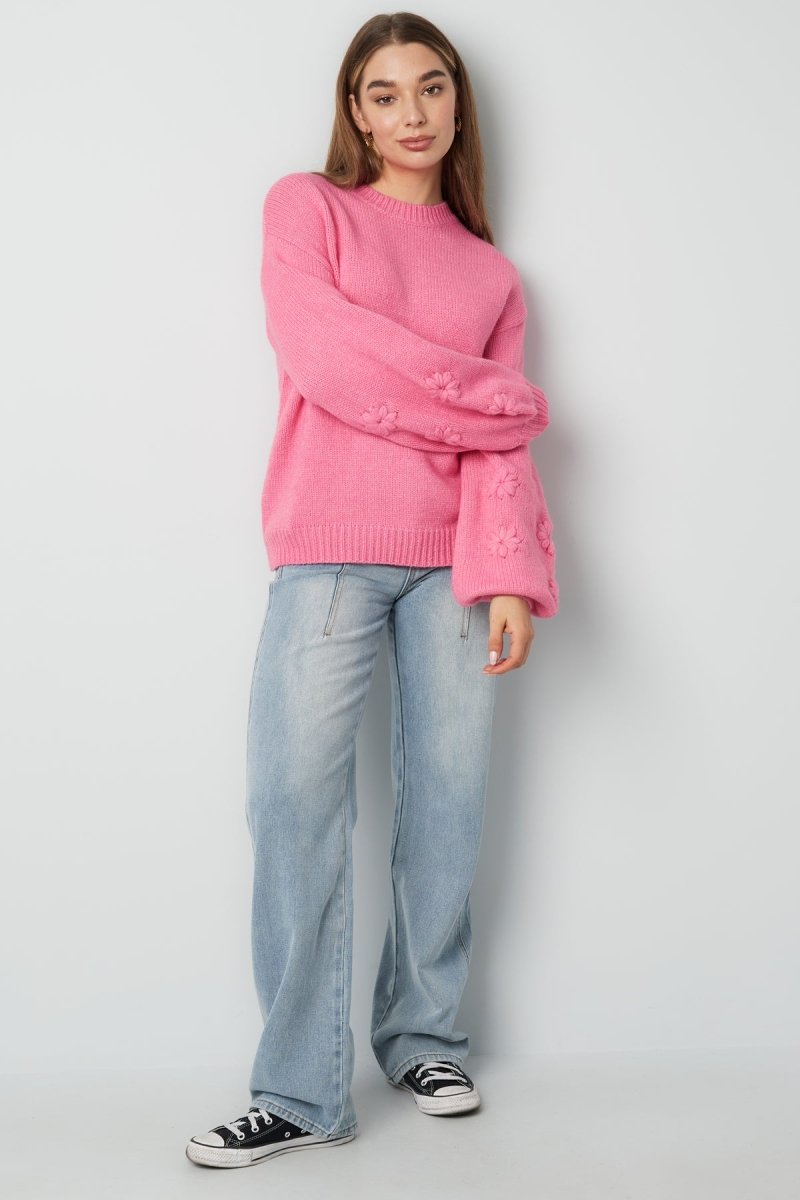 The Floral Appliqué Sweater - Velaris Femme
