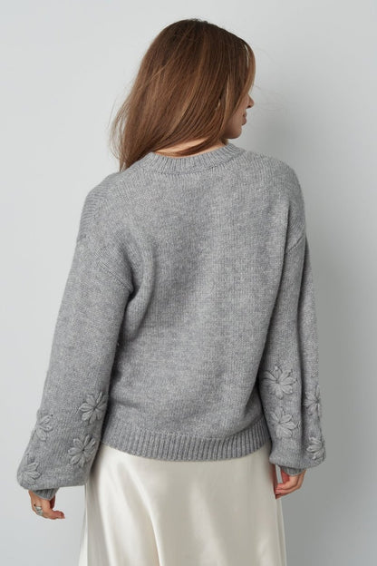 The Floral Appliqué Sweater - Velaris Femme