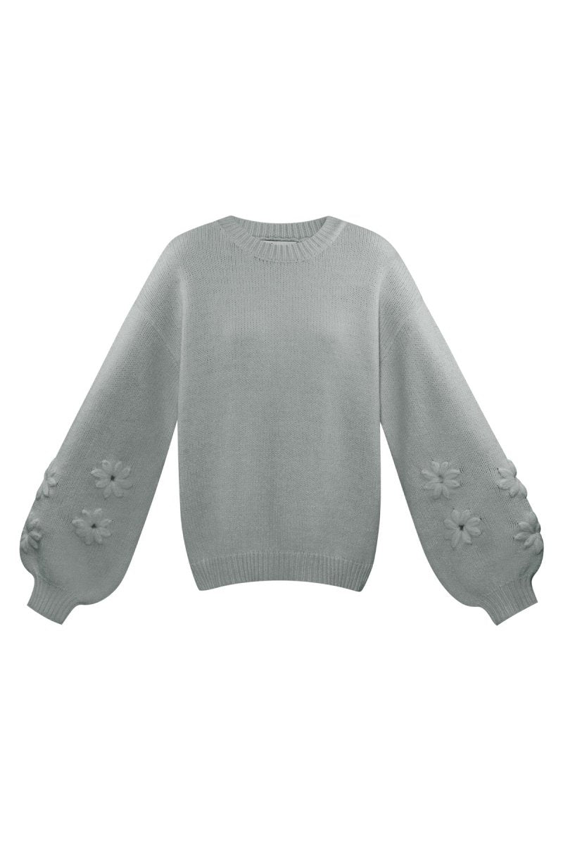The Floral Appliqué Sweater - Velaris Femme