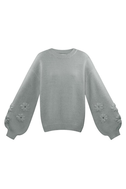The Floral Appliqué Sweater - Velaris Femme