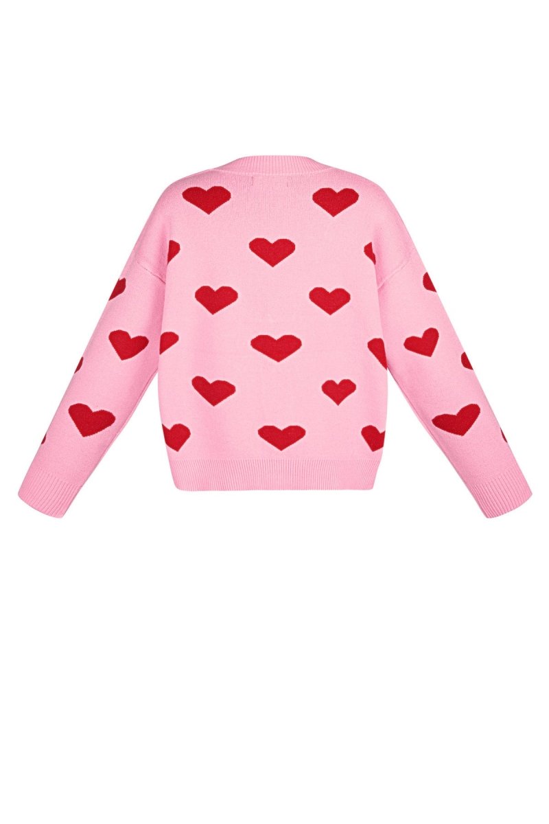 The Heart Knit – Heart Pattern Knit Cardigan - Velaris Femme
