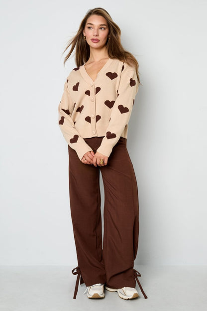 The Heart Knit – Heart Pattern Knit Cardigan - Velaris Femme