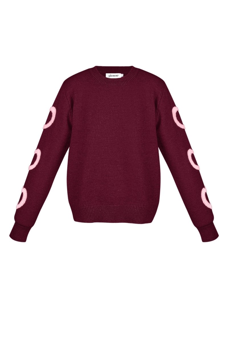 The Heart Pattern Crewneck Sweater - Velaris Femme