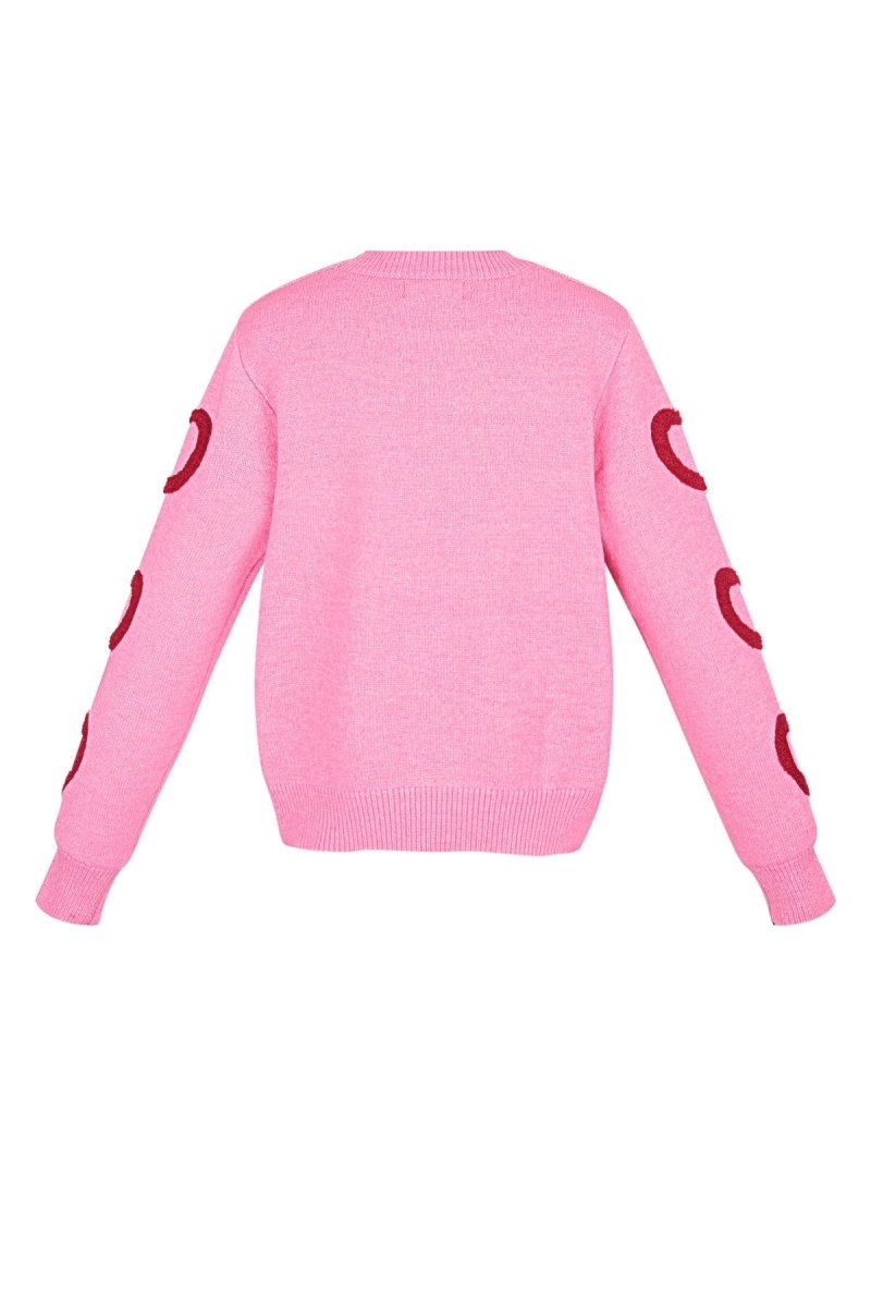 The Heart Pattern Crewneck Sweater - Velaris Femme