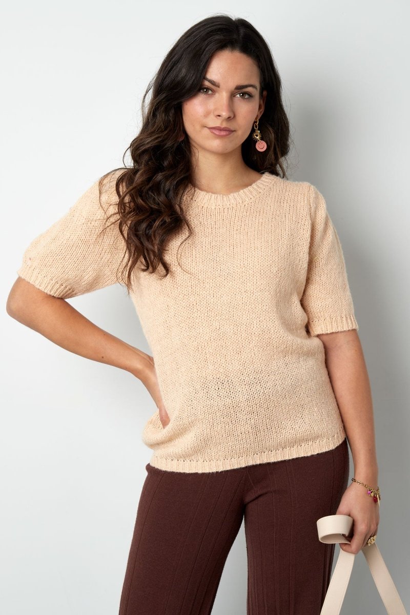 The Knitted Back Tie Top - Velaris Femme