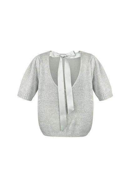 The Knitted Back Tie Top - Velaris Femme