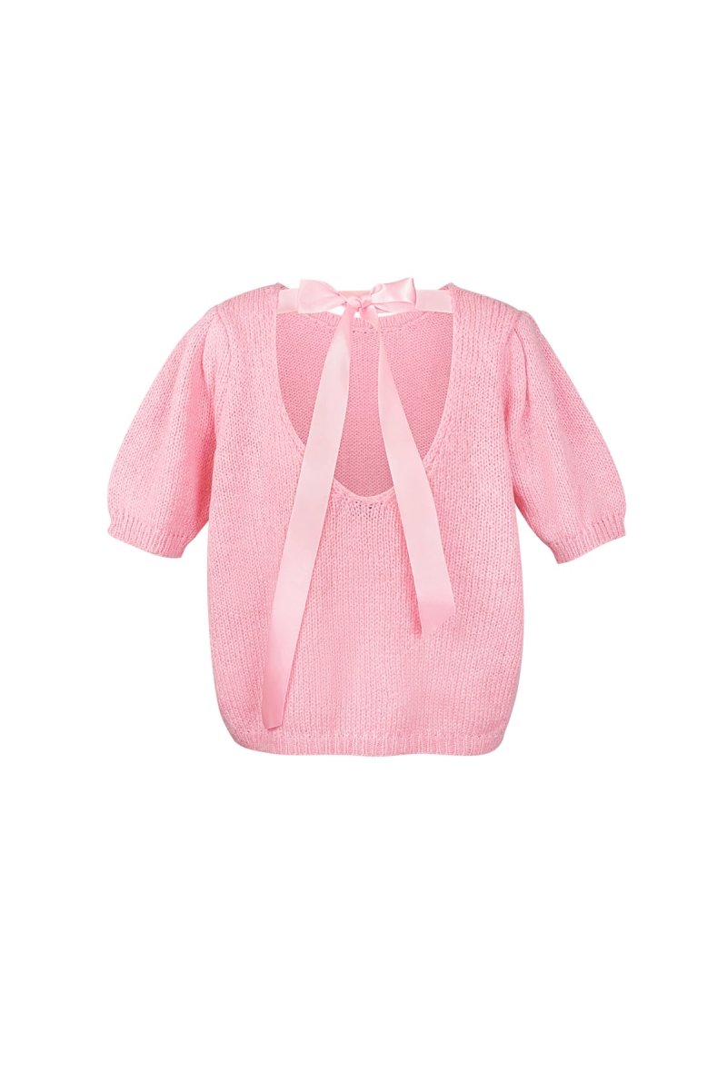 The Knitted Back Tie Top - Velaris Femme