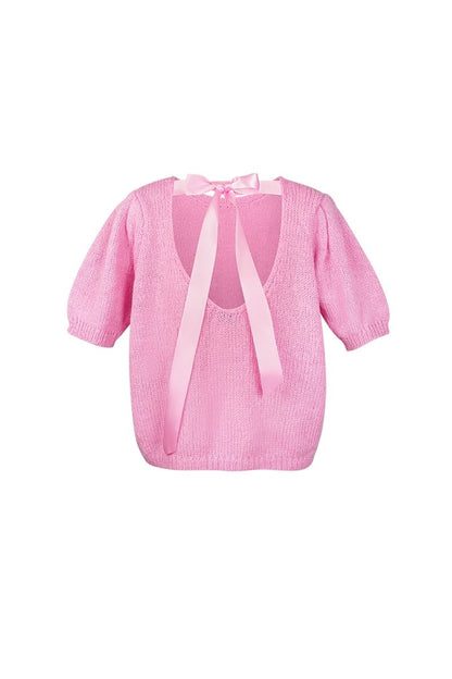 The Knitted Back Tie Top - Velaris Femme