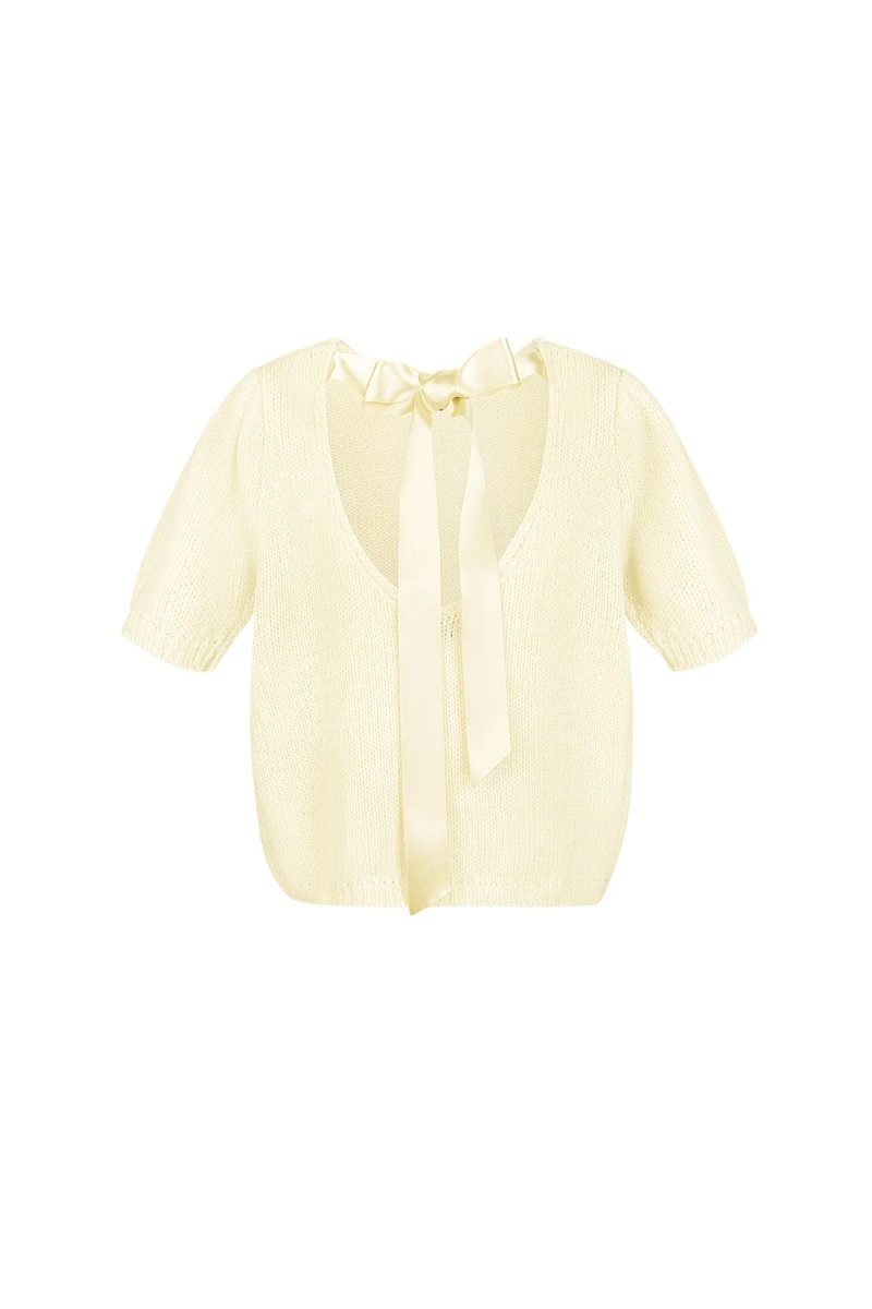 The Knitted Back Tie Top - Velaris Femme