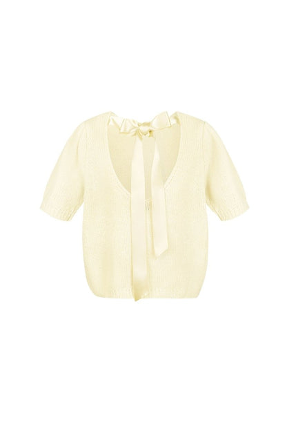 The Knitted Back Tie Top - Velaris Femme