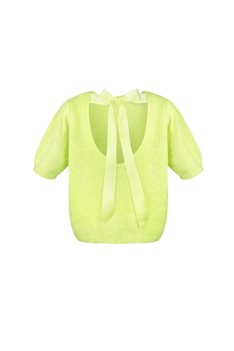 The Knitted Back Tie Top - Velaris Femme