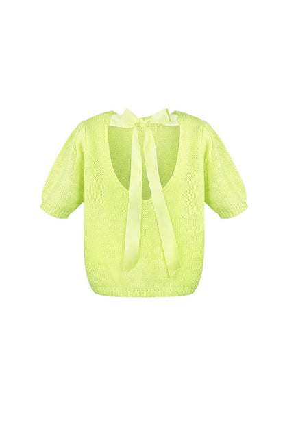 The Knitted Back Tie Top - Velaris Femme