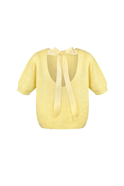 The Knitted Back Tie Top - Velaris Femme