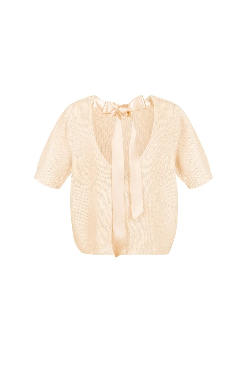 The Knitted Back Tie Top - Velaris Femme