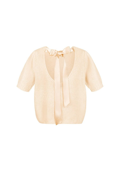 The Knitted Back Tie Top - Velaris Femme