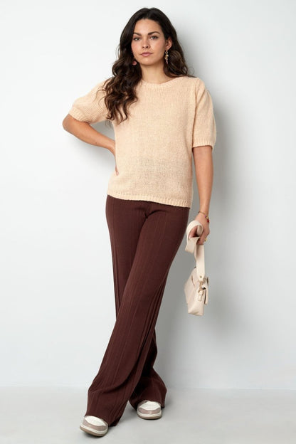 The Knitted Back Tie Top - Velaris Femme