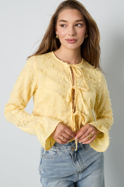The Lace - Up Grace – Elegant Long Sleeve Top - Velaris Femme
