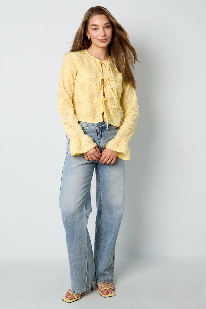 The Lace - Up Grace – Elegant Long Sleeve Top - Velaris Femme