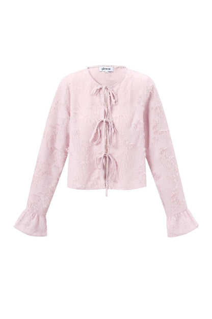 The Lace - Up Grace – Elegant Long Sleeve Top - Velaris Femme