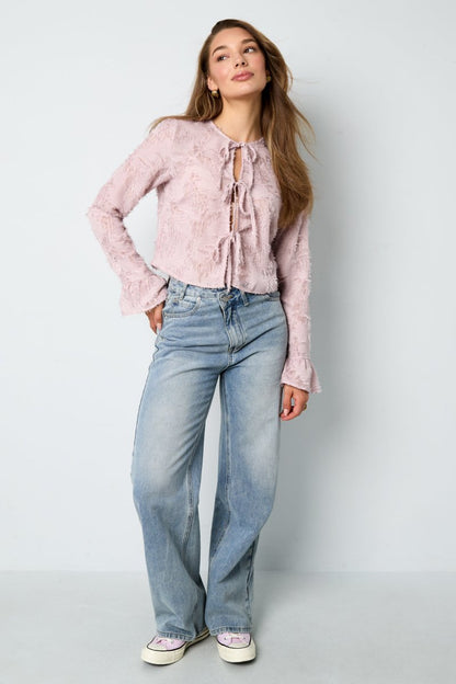 The Lace - Up Grace – Elegant Long Sleeve Top - Velaris Femme