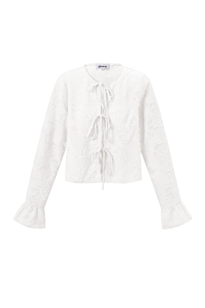 The Lace - Up Grace – Elegant Long Sleeve Top - Velaris Femme