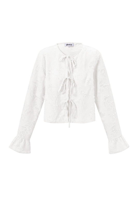 The Lace - Up Grace – Elegant Long Sleeve Top - Velaris Femme