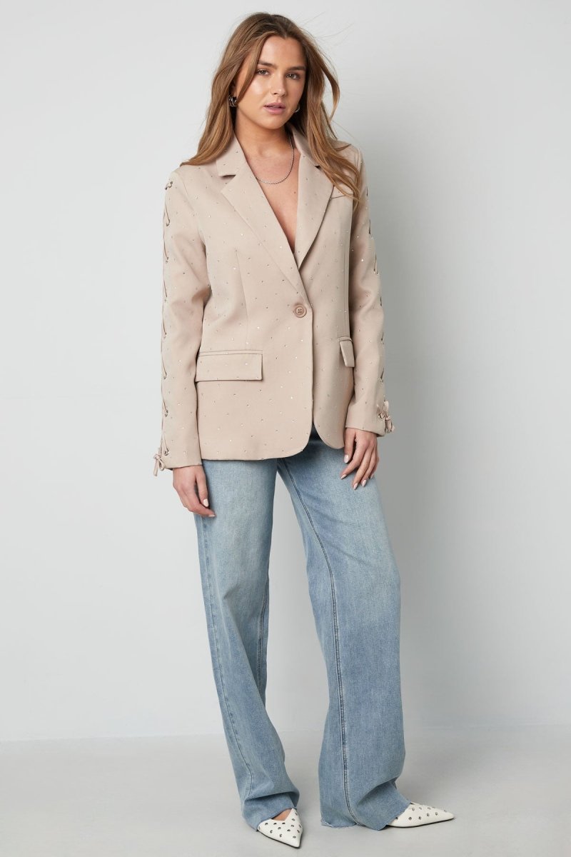 The Lace - Up Sleeve Blazer - Velaris Femme