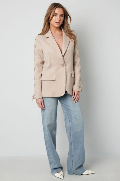 The Lace - Up Sleeve Blazer - Velaris Femme