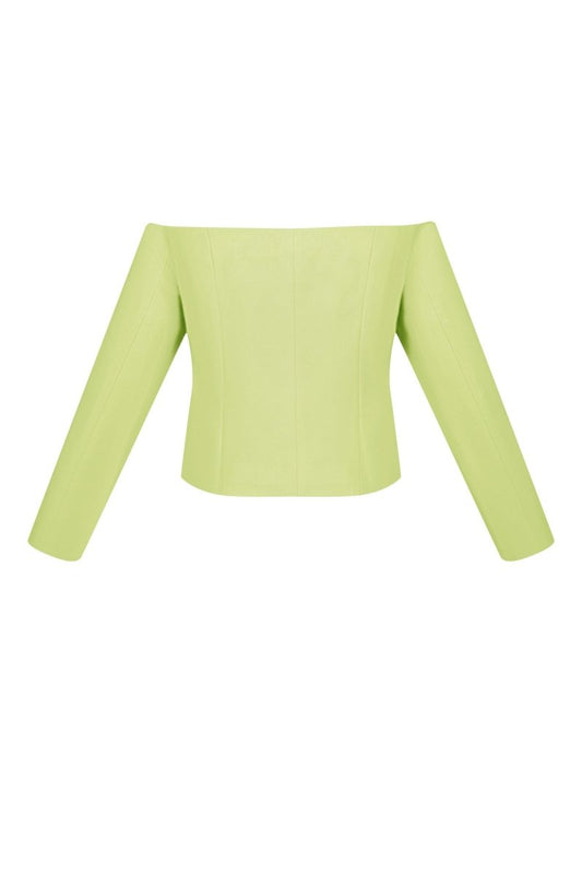 The Off - Shoulder Button - Front Top - Velaris Femme