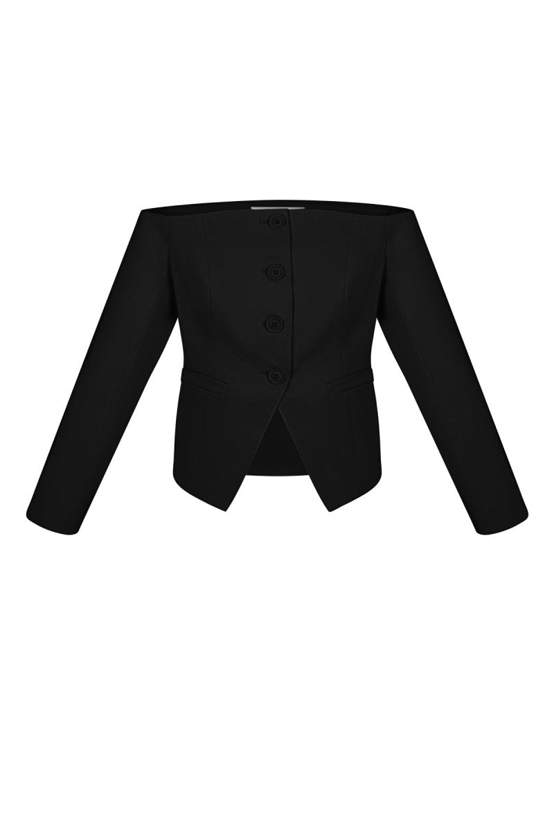 The Off - Shoulder Button - Front Top - Velaris Femme