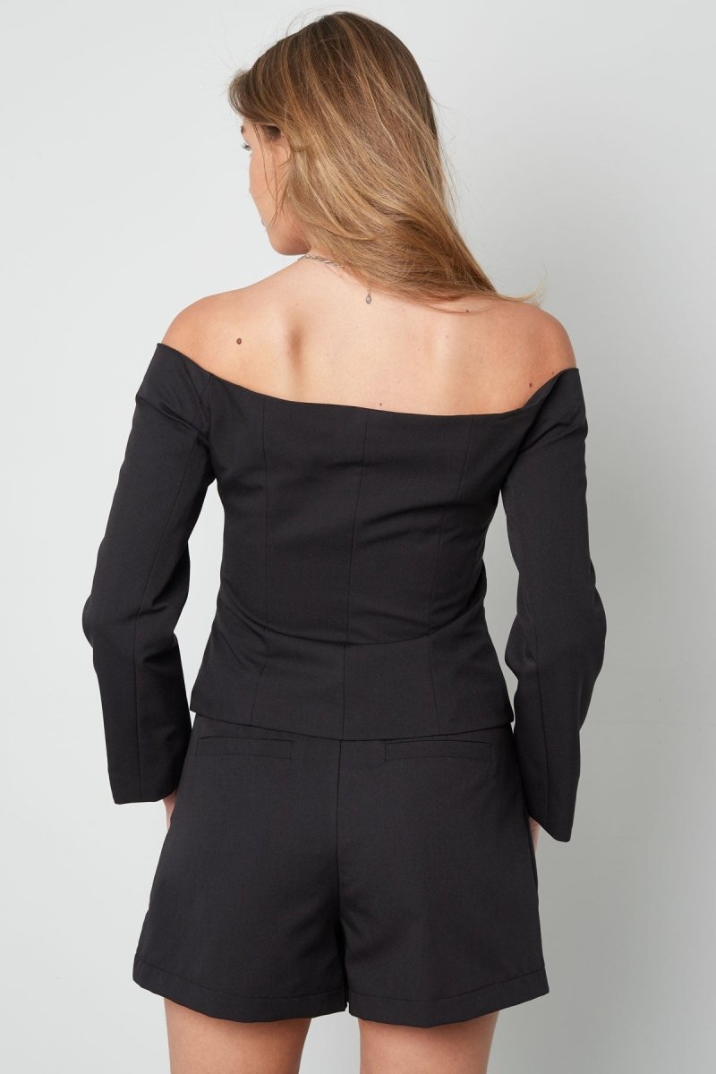 The Off - Shoulder Button - Front Top - Velaris Femme