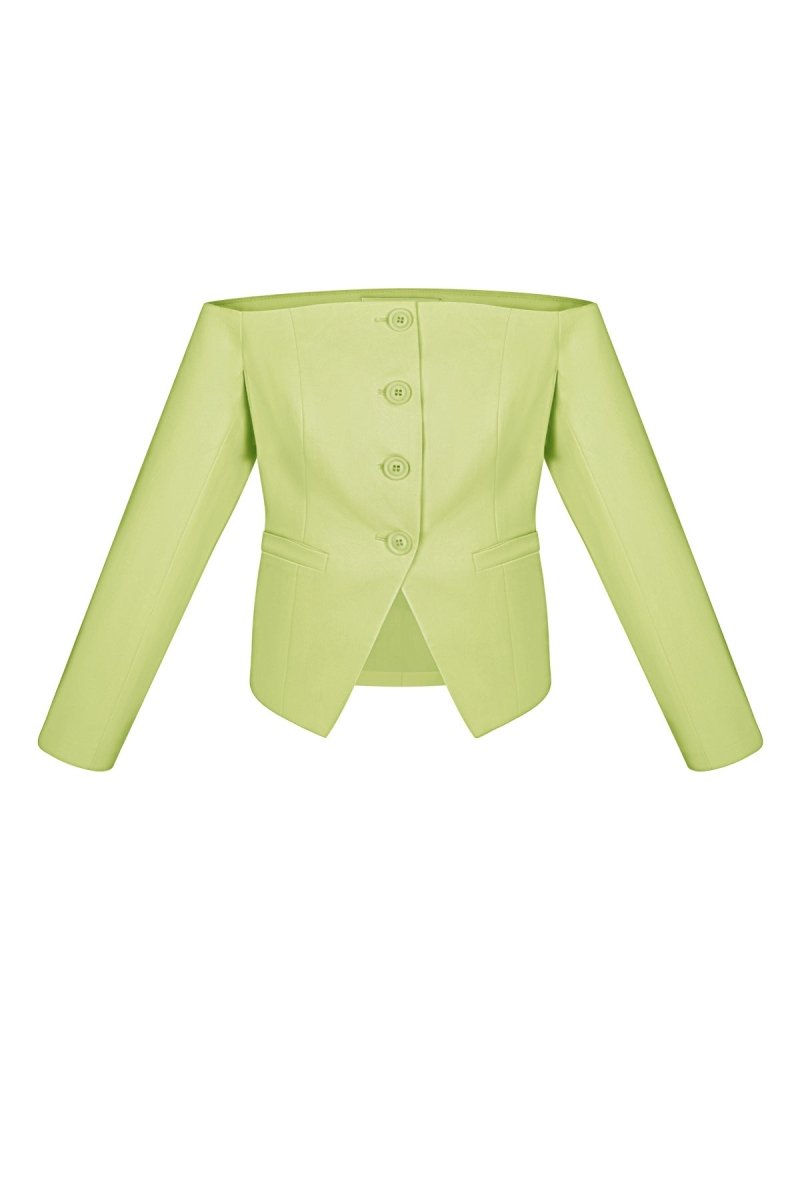 The Off - Shoulder Button - Front Top - Velaris Femme