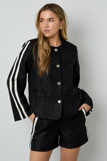The Plaid Grace – Elegant Plaid Jacket - Velaris Femme