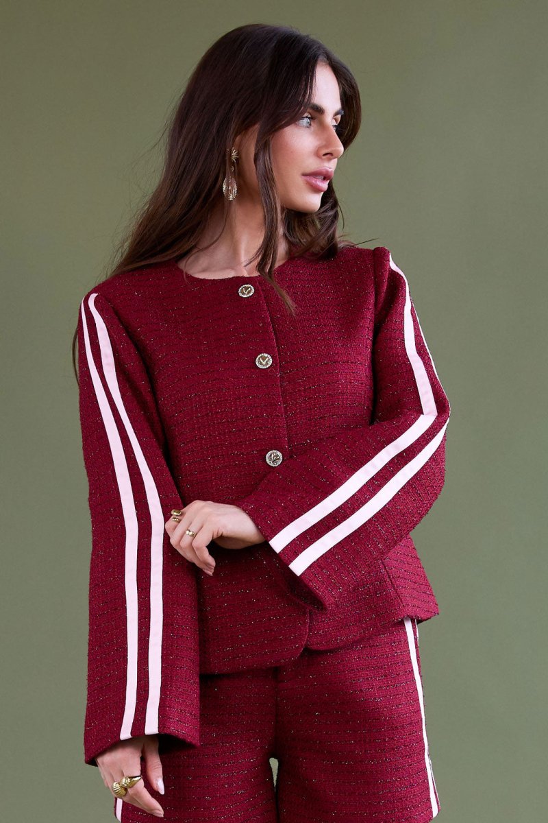 The Plaid Grace – Elegant Plaid Jacket - Velaris Femme