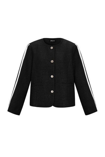 The Plaid Grace – Elegant Plaid Jacket - Velaris Femme