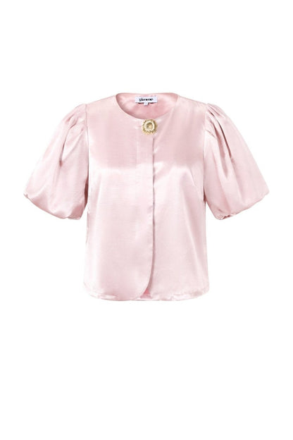 The Puff Sleeve – Elegant Solid Color Top - Velaris Femme