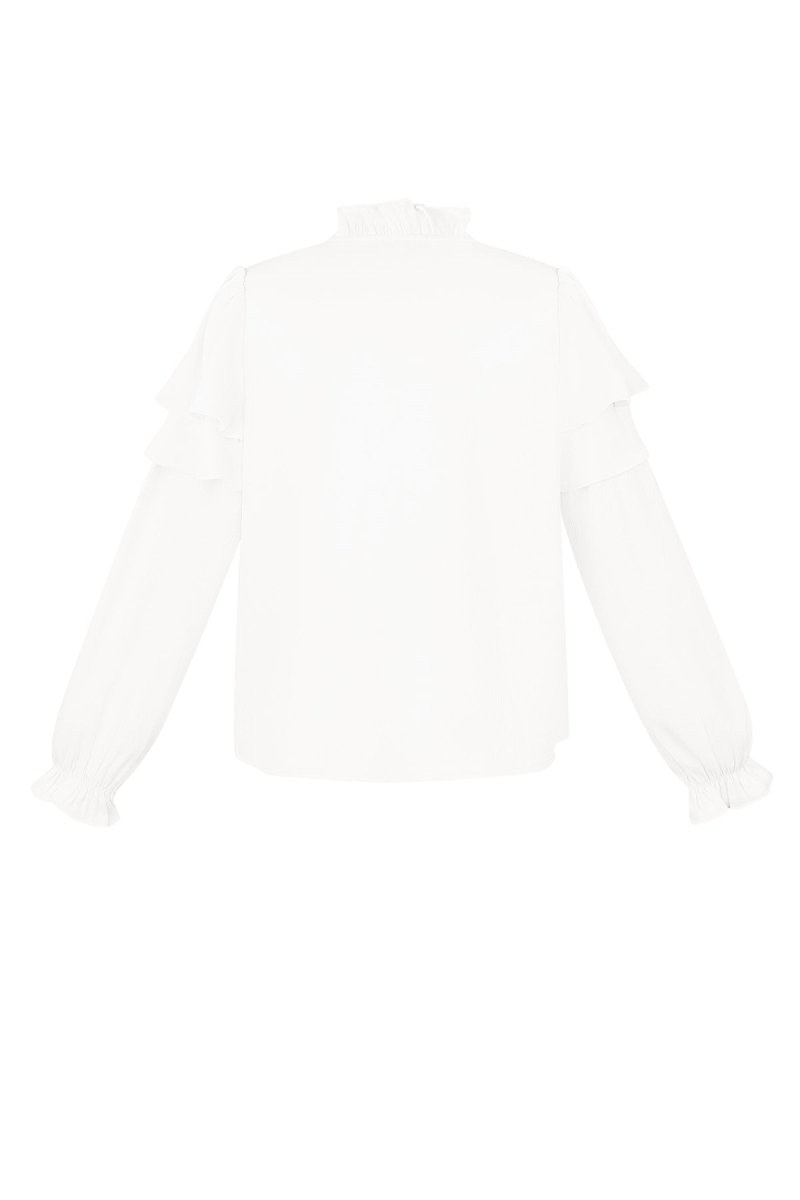 The Ruffled V - Neck Top - Velaris Femme