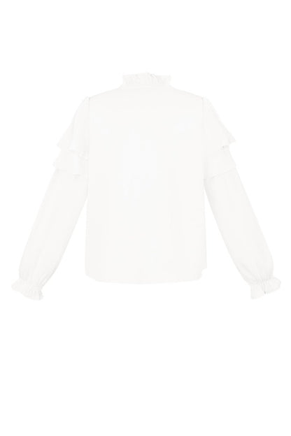The Ruffled V - Neck Top - Velaris Femme