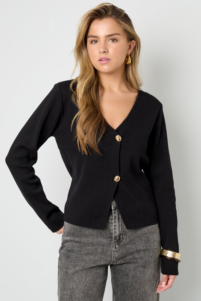 The Solid Knit – Classic Solid Color Knit Cardigan - Velaris Femme