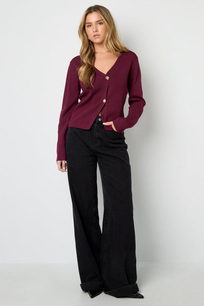 The Solid Knit – Classic Solid Color Knit Cardigan - Velaris Femme