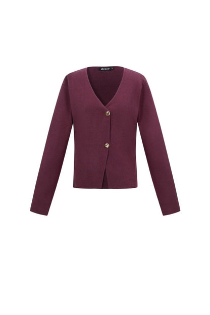 The Solid Knit – Classic Solid Color Knit Cardigan - Velaris Femme