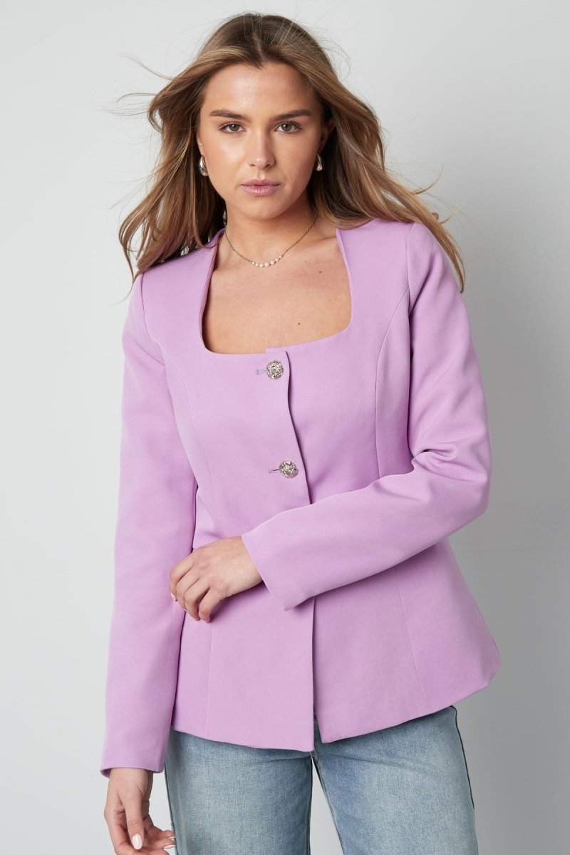 The Square Neck Blazer - Velaris Femme