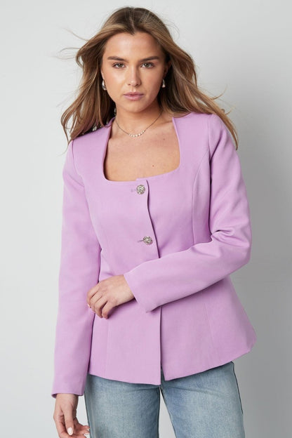 The Square Neck Blazer - Velaris Femme