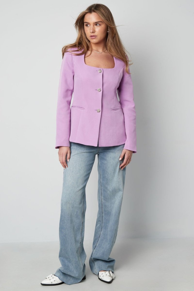 The Square Neck Blazer - Velaris Femme