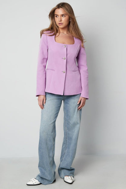 The Square Neck Blazer - Velaris Femme