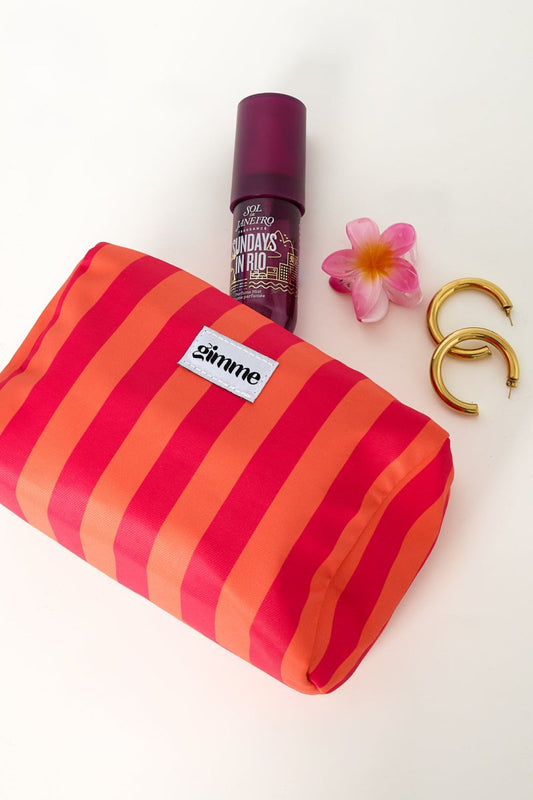 The Stripe Glam – Striped Makeup Bag - Velaris Femme