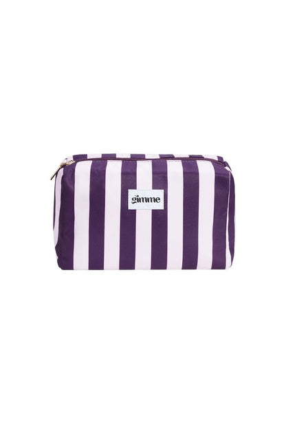 The Stripe Glam – Striped Makeup Bag - Velaris Femme